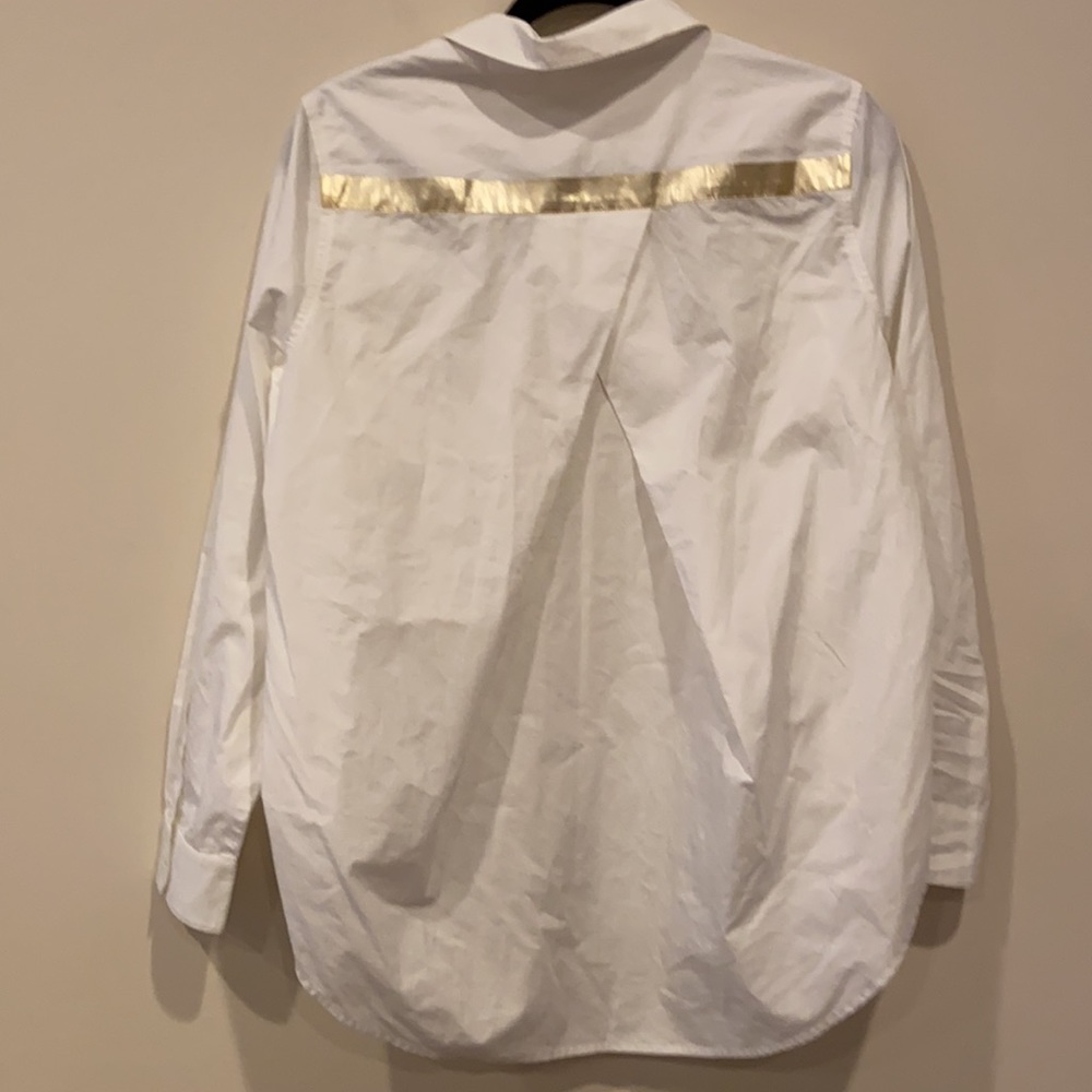 Oversized Button-Down With Gold Stripes - image 4